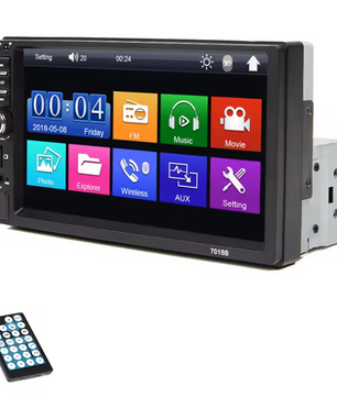 7 Inch 1-DIN Autoradio met CarPlay en Android Auto – Touchscreen Multimedia Speler Bluetooth