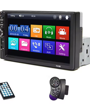 7 Inch 1-DIN Autoradio met CarPlay en Android Auto – Touchscreen Multimedia Speler Bluetooth