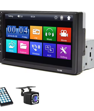 7 Inch 1-DIN Autoradio met CarPlay en Android Auto – Touchscreen Multimedia Speler Bluetooth