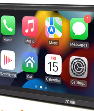 7 Inch 1-DIN Autoradio met CarPlay en Android Auto – Touchscreen Multimedia Speler Bluetooth