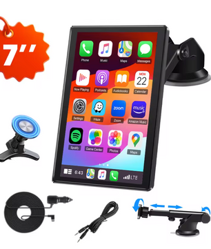 CarPlay Spiegel Scherm 7/8/9 Inch – Draadloos Android Auto Multimedia Display