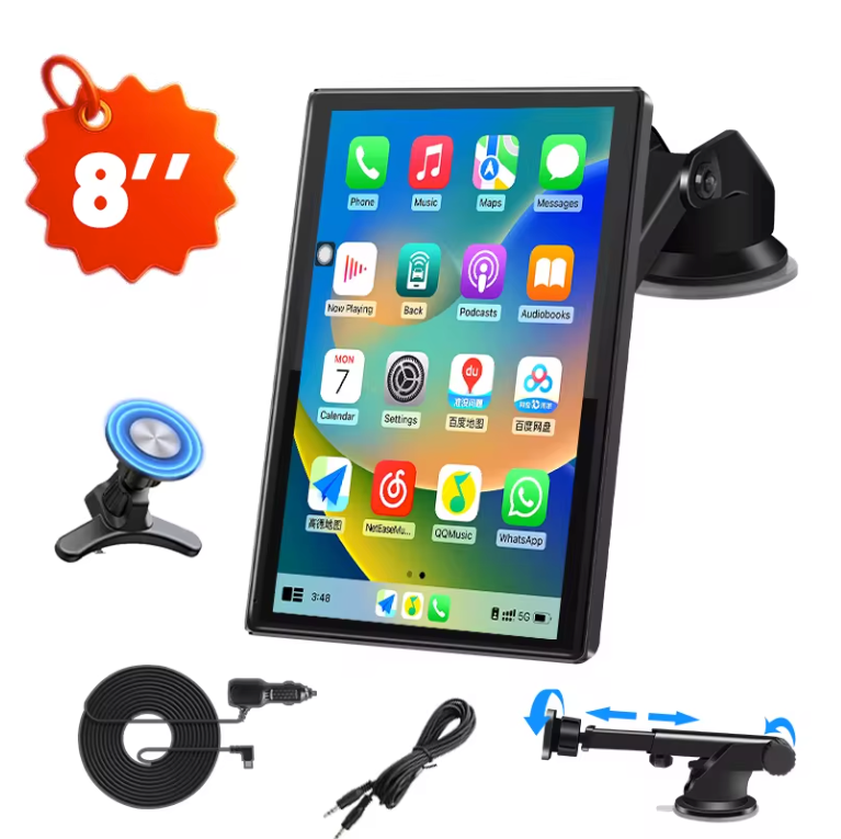 CarPlay Spiegel Scherm 7/8/9 Inch – Draadloos Android Auto Multimedia Display