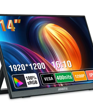 14 Inch Portable Monitor 1920x1200 – Full HD Gaming Scherm met USB-C en HDMI