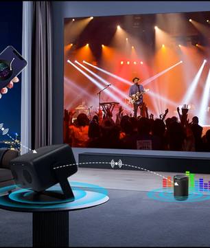 4K Projector met Auto Focus – Full HD 1080P, Wifi 6 en Bluetooth 5.2 voor Thuis en Outdoor Cinema