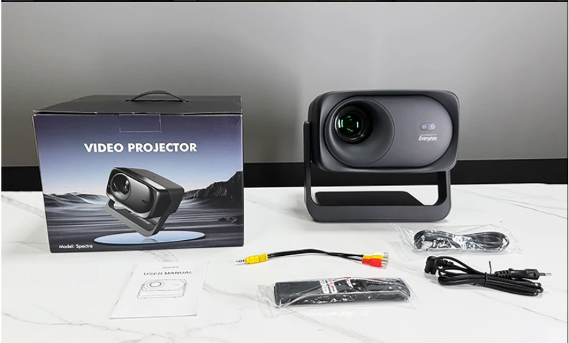 4K Projector met Auto Focus – Full HD 1080P, Wifi 6 en Bluetooth 5.2 voor Thuis en Outdoor Cinema
