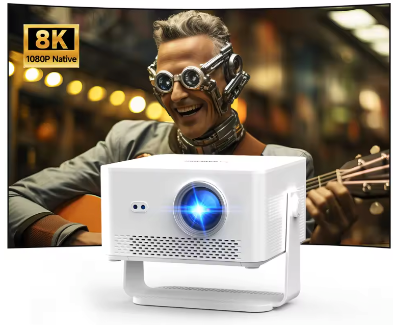 Draagbare 1080P Projector – 1100 ANSI, Auto Focus, Wifi 6 en Bluetooth 5.4, Android 14