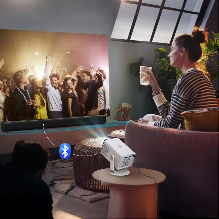 Draagbare HD Projector – 720P, Android 14, Wifi 6 en Bluetooth 5.4, Compact Home Cinema