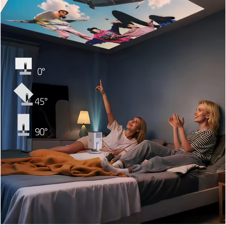 Draagbare HD Projector – 720P, Android 14, Wifi 6 en Bluetooth 5.4, Compact Home Cinema