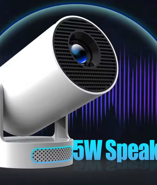 Draagbare 720P Projector – 8K Ondersteuning, Wifi 6, Bluetooth 5.4 en Android 14 Home Cinema