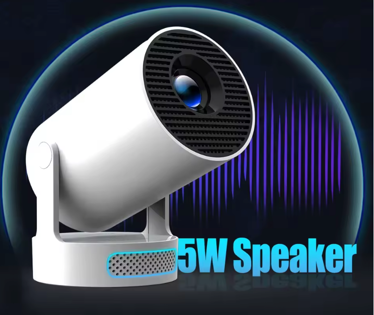 Draagbare 720P Projector – 8K Ondersteuning, Wifi 6, Bluetooth 5.4 en Android 14 Home Cinema