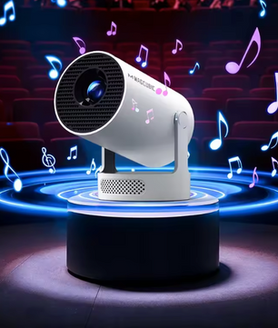 Draagbare 720P Projector – 8K Ondersteuning, Wifi 6, Bluetooth 5.4 en Android 14 Home Cinema