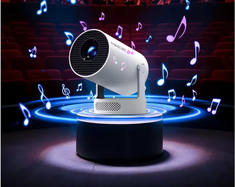 Draagbare 720P Projector – 8K Ondersteuning, Wifi 6, Bluetooth 5.4 en Android 14 Home Cinema
