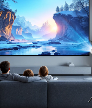 Draagbare 720P Projector – 8K Ondersteuning, Wifi 6, Bluetooth 5.4 en Android 14 Home Cinema