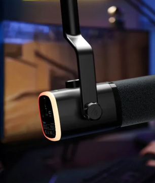 Draadloze Dynamische Microfoon – Cardioïde, 50m Bereik, Noise Reduction en RGB voor Gaming en Streaming