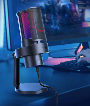 USB Gaming Microfoon met RGB – 4 Richtingspatronen, Gain Control en Mute Touch, Studio Kwaliteit