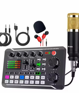 Professionele Sound Mixer met Microfoon – Bluetooth Audio Interface met Voice Changer voor Streaming en Karaoke
