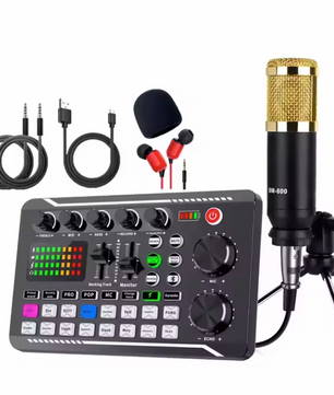 Professionele Sound Mixer met Microfoon – Bluetooth Audio Interface met Voice Changer voor Streaming en Karaoke