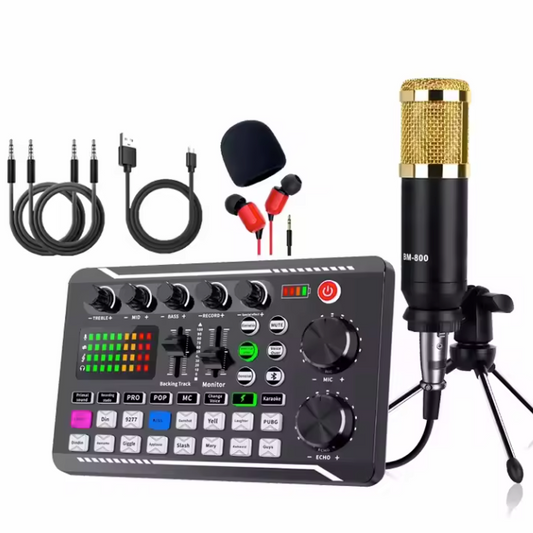 Professionele Sound Mixer met Microfoon – Bluetooth Audio Interface met Voice Changer voor Streaming en Karaoke