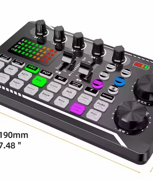 Professionele Sound Mixer met Microfoon – Bluetooth Audio Interface met Voice Changer voor Streaming en Karaoke