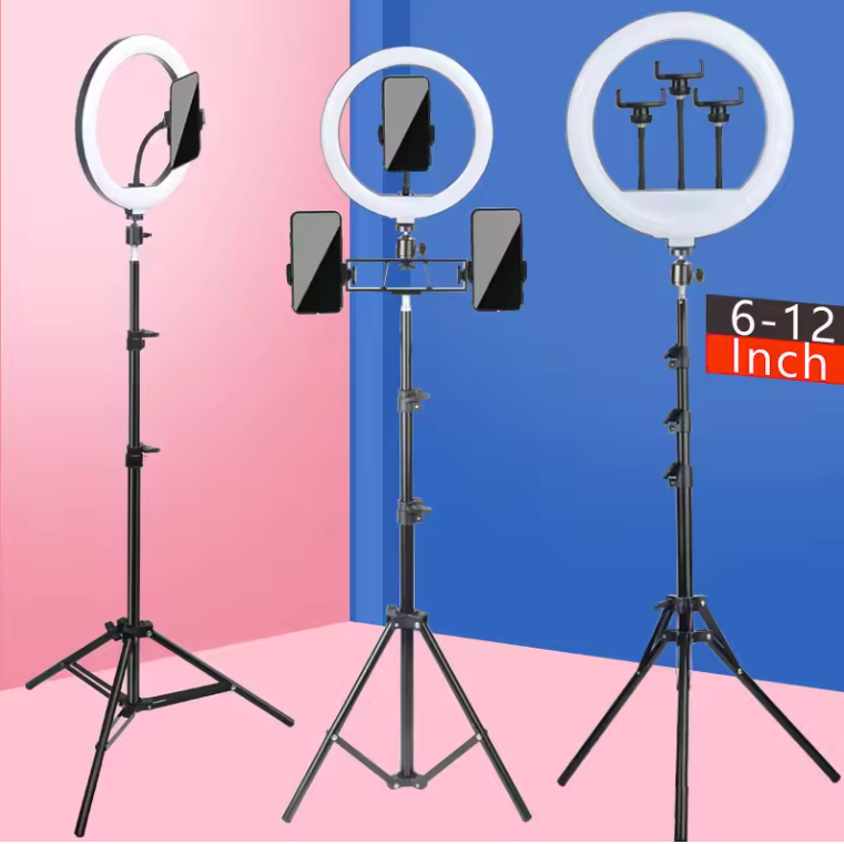 Ring Light met Statief en Telefoonhouder – RGB en 3Kleurstanden, 10 Lichtniveaus voor Streaming en Content Creatie