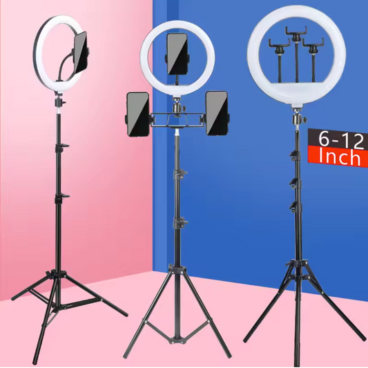 Ring Light met Statief en Telefoonhouder – RGB en 3Kleurstanden, 10 Lichtniveaus voor Streaming en Content Creatie