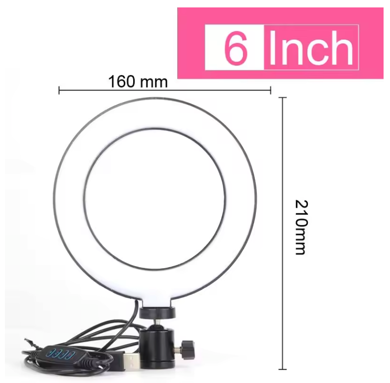 Ring Light met Statief en Telefoonhouder – RGB en 3Kleurstanden, 10 Lichtniveaus voor Streaming en Content Creatie