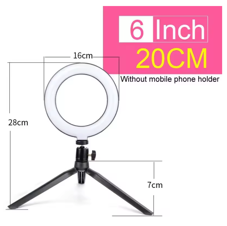 Ring Light met Statief en Telefoonhouder – RGB en 3Kleurstanden, 10 Lichtniveaus voor Streaming en Content Creatie