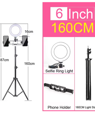 Ring Light met Statief en Telefoonhouder – RGB en 3Kleurstanden, 10 Lichtniveaus voor Streaming en Content Creatie