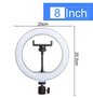 Ring Light met Statief en Telefoonhouder – RGB en 3Kleurstanden, 10 Lichtniveaus voor Streaming en Content Creatie