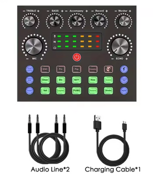 Podcast Microfoon Set met Soundcard – Complete Streaming Kit met Effecten en Voice Changer