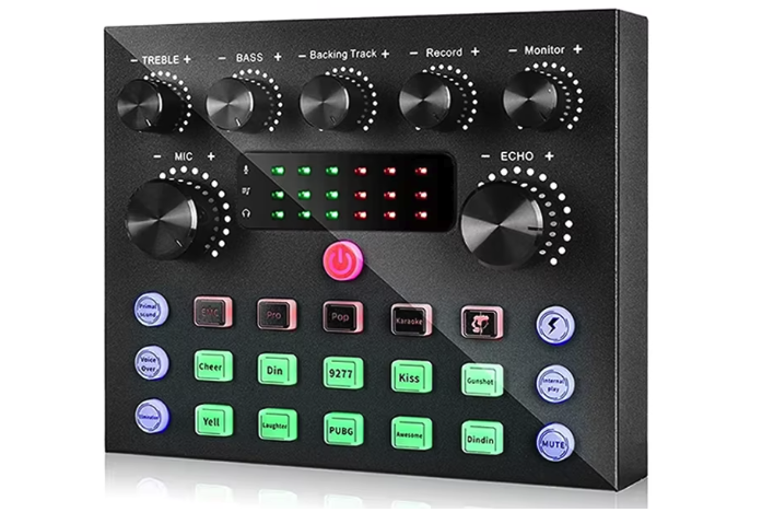 Podcast Microfoon Set met Soundcard – Complete Streaming Kit met Effecten en Voice Changer