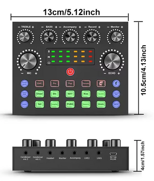 Podcast Microfoon Set met Soundcard – Complete Streaming Kit met Effecten en Voice Changer