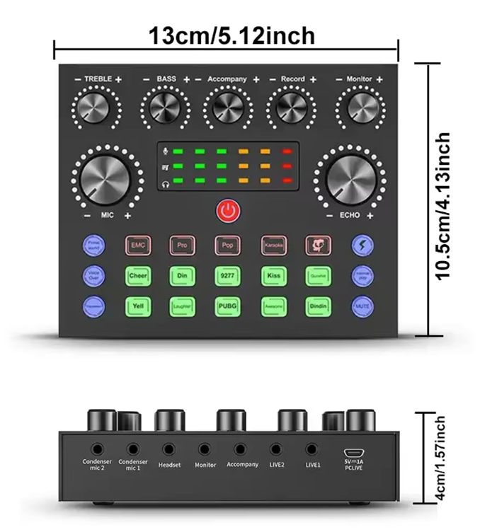 Podcast Microfoon Set met Soundcard – Complete Streaming Kit met Effecten en Voice Changer