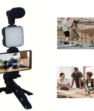 Smartphone Vlogging Kit met Statief – Microfoon en LED Lamp voor TikTok, YouTube en Live Streaming