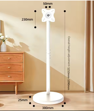 Verstelbare TV Standaard met Wielen – 360° Draaibaar, In Hoogte Verstelbaar voor 10–46 Inch Schermen
