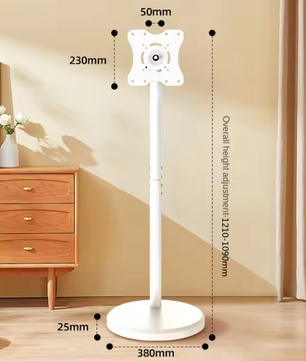 Verstelbare TV Standaard met Wielen – 360° Draaibaar, In Hoogte Verstelbaar voor 10–46 Inch Schermen