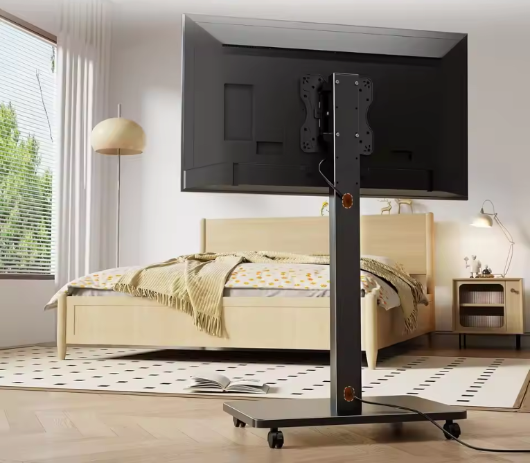 Mobiele TV Standaard met Wielen – Verstelbaar en Draaibaar voor 10–42 Inch Schermen