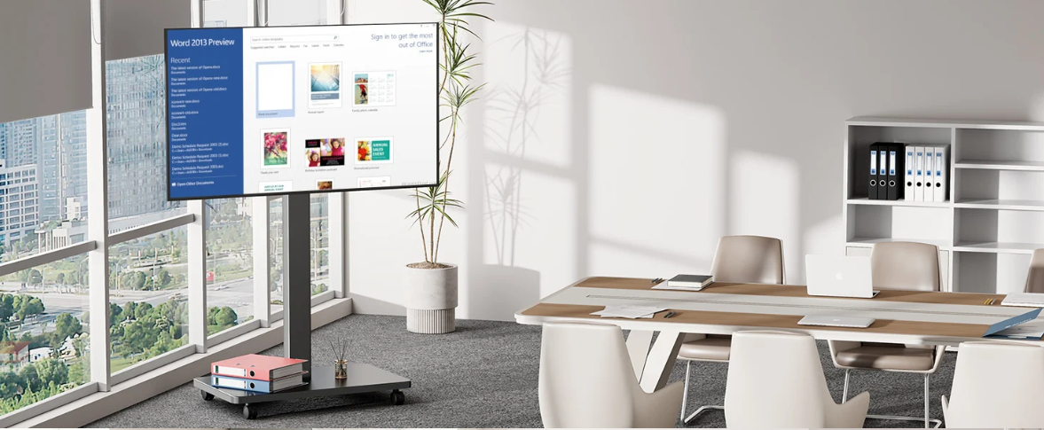 Mobiele TV Standaard met Wielen – Verstelbaar en Draaibaar voor 10–42 Inch Schermen