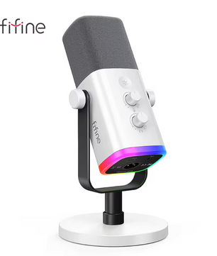 USB/XLR Dynamische Microfoon met RGB – Gaming en Streaming Mic met Headphone Jack en Mute