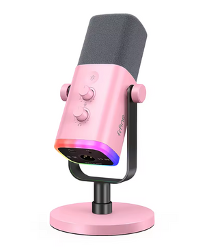 USB/XLR Dynamische Microfoon met RGB – Gaming en Streaming Mic met Headphone Jack en Mute