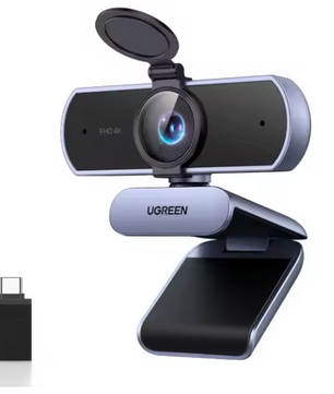 4K Webcam met Autofocus – 1080P 60fps, Dual Microfoon en AI Noise Cancelling voor Videovergaderingen