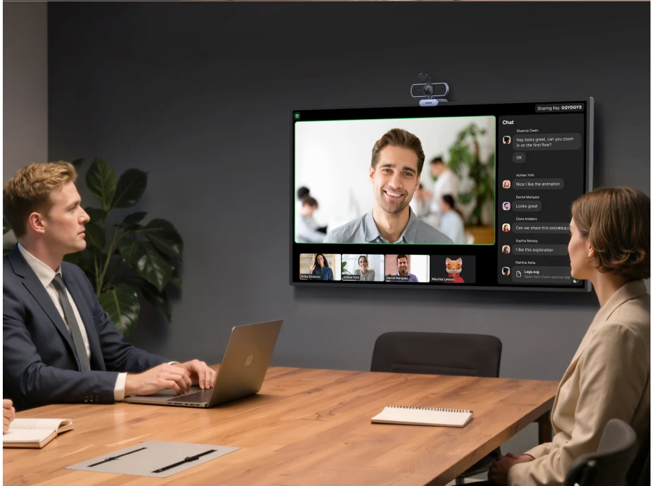 4K Webcam met Autofocus – 1080P 60fps, Dual Microfoon en AI Noise Cancelling voor Videovergaderingen