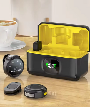 Draadloze Lavalier Microfoon Set – Noise Cancelling Mini Mic voor Smartphone, Interview en Streaming