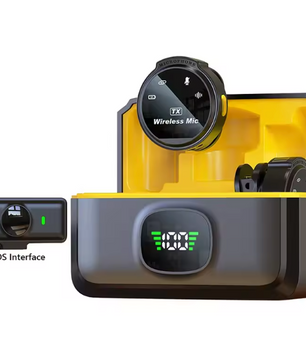 Draadloze Lavalier Microfoon Set – Noise Cancelling Mini Mic voor Smartphone, Interview en Streaming