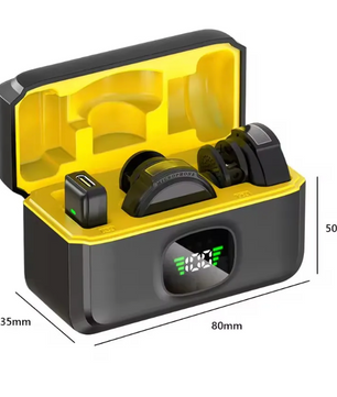 Draadloze Lavalier Microfoon Set – Noise Cancelling Mini Mic voor Smartphone, Interview en Streaming