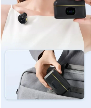 Draadloze Lavalier Microfoon Set – Noise Cancelling Mini Mic voor Smartphone, Interview en Streaming