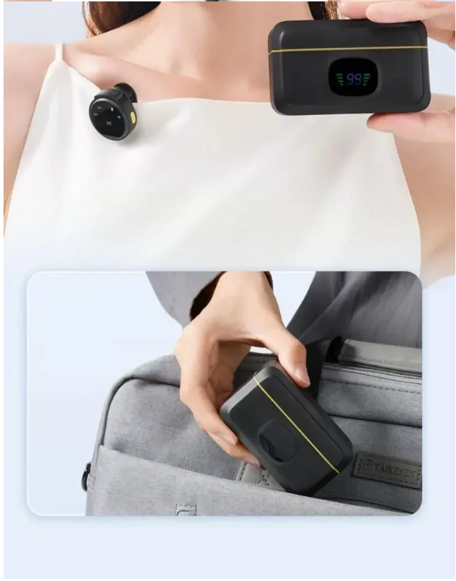 Draadloze Lavalier Microfoon Set – Noise Cancelling Mini Mic voor Smartphone, Interview en Streaming