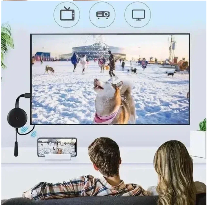 HDMI TV Stick Media Streamer – Draadloze Screen Mirroring Dongle voor Smartphone en Smart TV