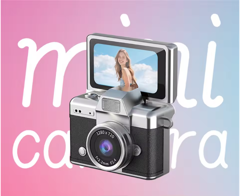 Mini Digitale Camera met Flip Screen – Compacte Selfie Camera met Filters en Flitser