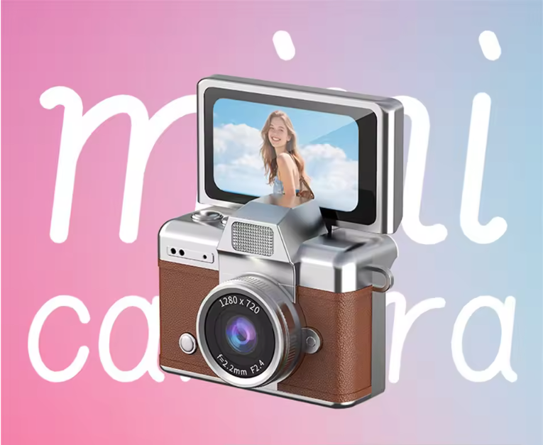 Mini Digitale Camera met Flip Screen – Compacte Selfie Camera met Filters en Flitser